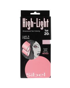Sibel High-Light Foam Mixed Colour Small 9.5 x 20cm 200 Sheets
