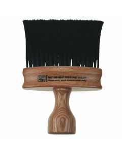 Pro-Tip Neck Brush Dark Wood Oval Handle Black Bristles