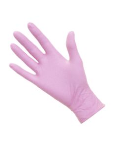 Pro Nitrile Gloves Non-Latex Pink Medium x 50 pairs