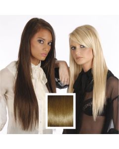 Universal 18in Medium Brown 6 Clip in Human Hair Extensions 105g