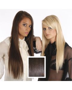 Universal 18in Dark Red Brown 32 Clip in Human Hair Extensions 105g