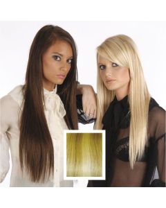 Universal 18in Light Blonde & Honey Streaks P27/613 Clip in Human Hair Extensions 105g