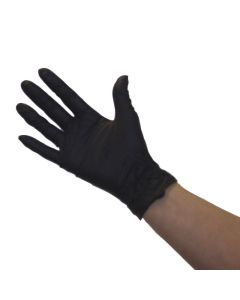 DMI Nitrile Gloves Non-Latex Black Small Pack of 100pcs 