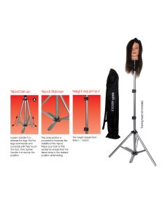 Hair Tools Training Head Tripod with Carry Pouch