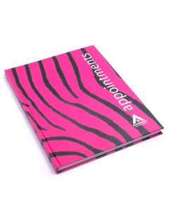 Agenda Appointment Book 6 Column Pink Zebra