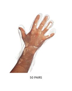 Disposable Poly Gloves 50 pairs