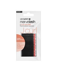 Marvelash J Curl Silky Lashes 0.20 Volume Assorted Lengths Black x 2960 by Salon System