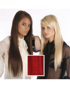 Universal 18in Vibrant Red 39J Clip in Human Hair Extensions 105g