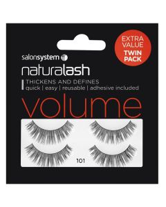 Salon System Naturalash Twin Pack Strip Eyelashes 101 Black
