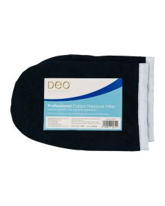 Deo 100% Cotton Manicure Mitts Black 1 Pair