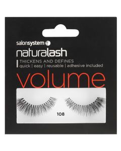 Salon System Naturalash 108 Black Natural Volume+ Strip Lashes