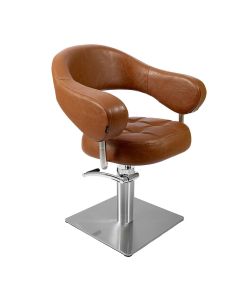 Lotus Corby Styling Chair Brown Square Base