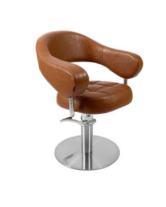 Lotus Corby Styling Chair Brown Round Base