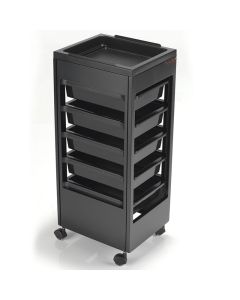 REM Studio Trolley Black with Flat Top Tray
