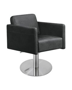 Lotus Murray Black Styling Chair With Round Base
