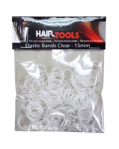 Hair Tools Clear Elastic Bands 15mm Pack of 300