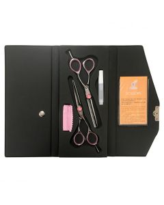 Washi Pink Stone 5.5in Offset Scissor + Thinner Set 