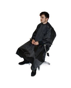 Hair Tools Mens Barber Pinstripe Gown Black