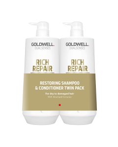 Goldwell Dualsenses Rich Repair 1000ml Twin Pack Shampoo and Conditioner