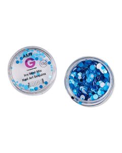 Amy G Icy Mint Mix Nail Art Sequins 1.5g by The Edge