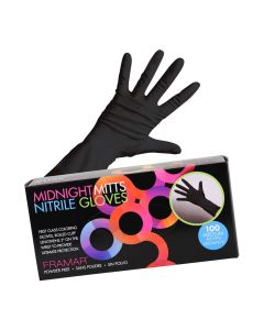 Framar Midnight Mitts Nitrile Gloves Medium Pack of 100pcs 