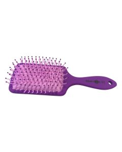 Head Jog Square Purple Paddle Brush With Wave Pins