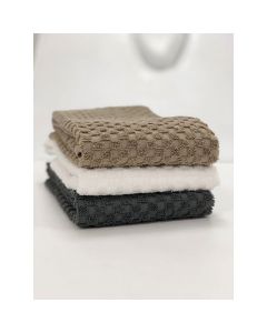 BC Softwear Serenity Spa Waffle Patterned Hand Towel Pebble 50x90cm
