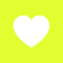 A picture of a white heart with green background