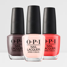 A picture of three bottles of OPI Nail Lacquer Nail Polish
