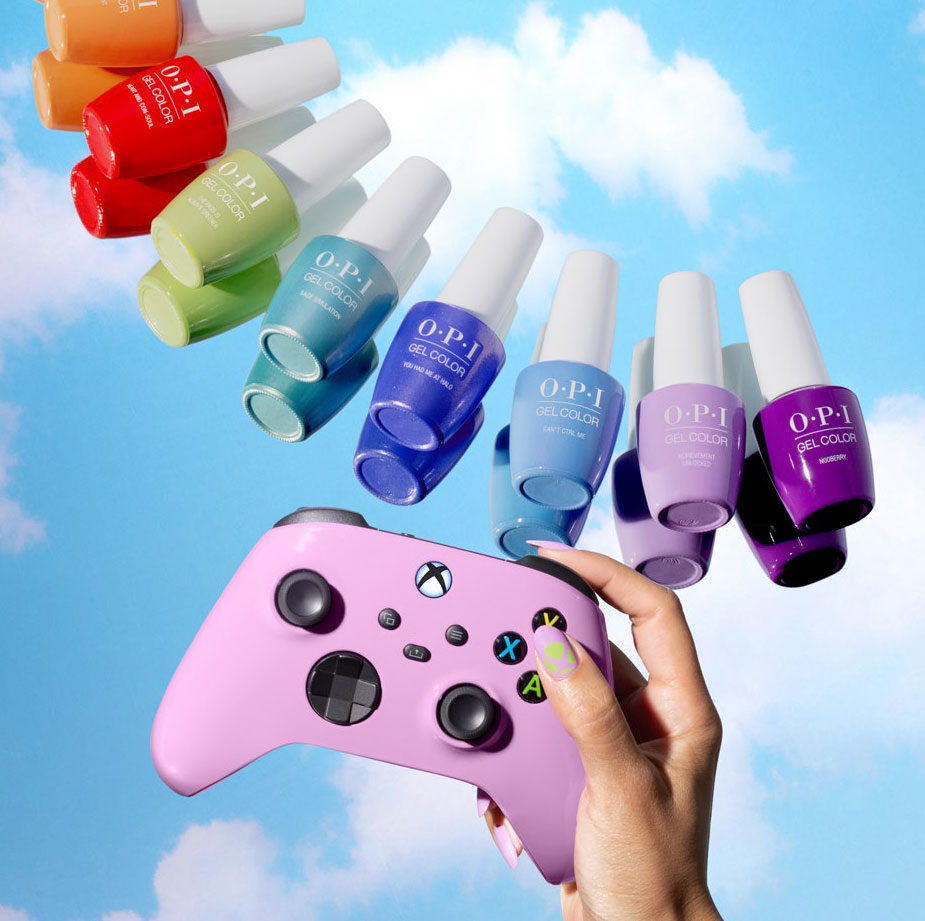A picture of an Xbox Controller showing the theme of the new OPI Collection