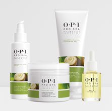A picture of four OPI Spa products including creams and lotions